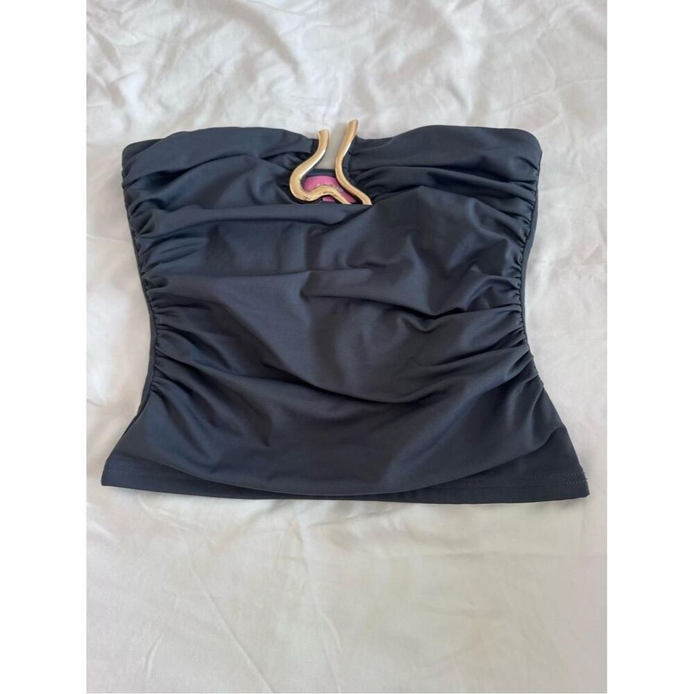 Edikted Women's Grey and Gold Blouse